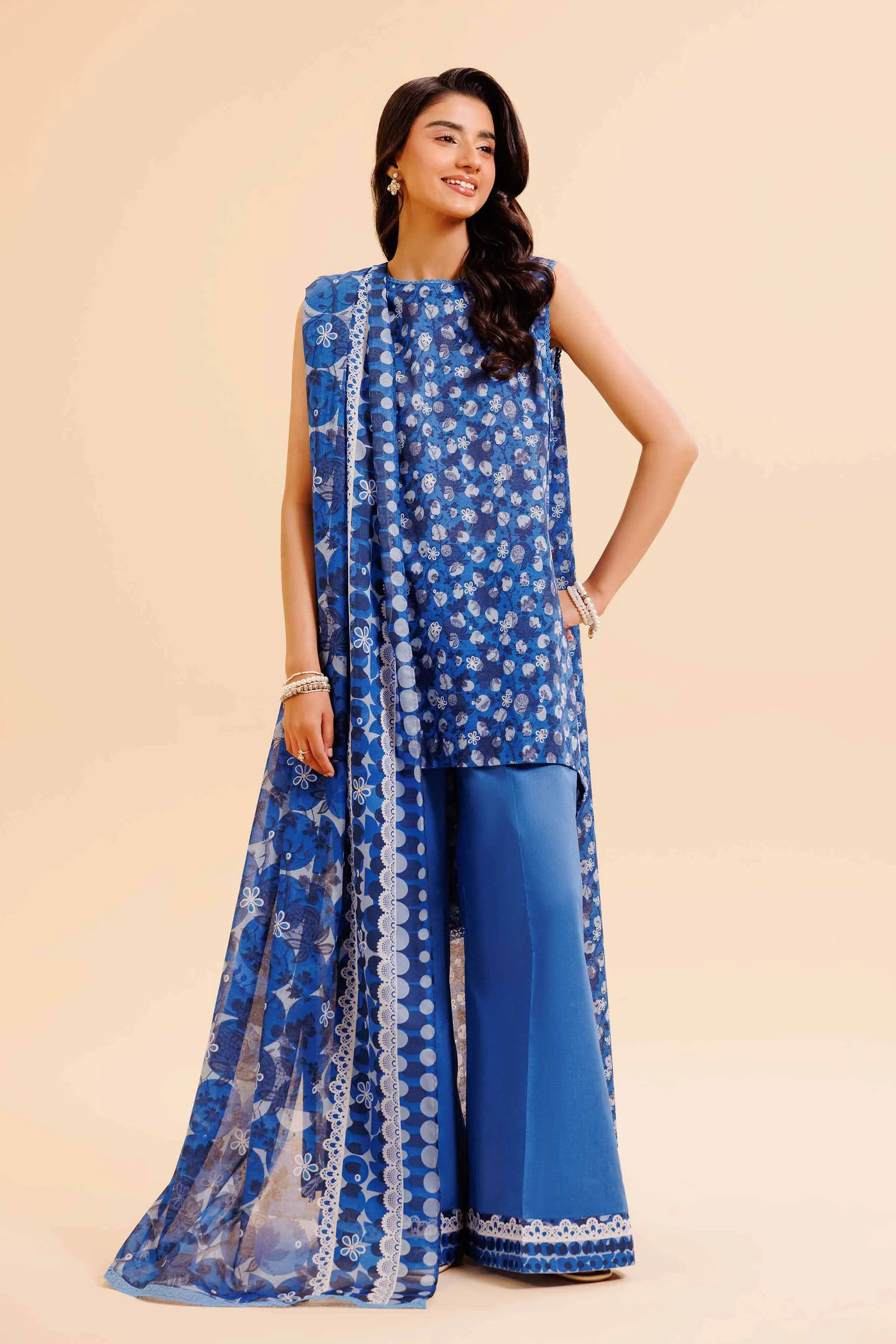 3 Piece - Printed Loose Fabric - 42503030