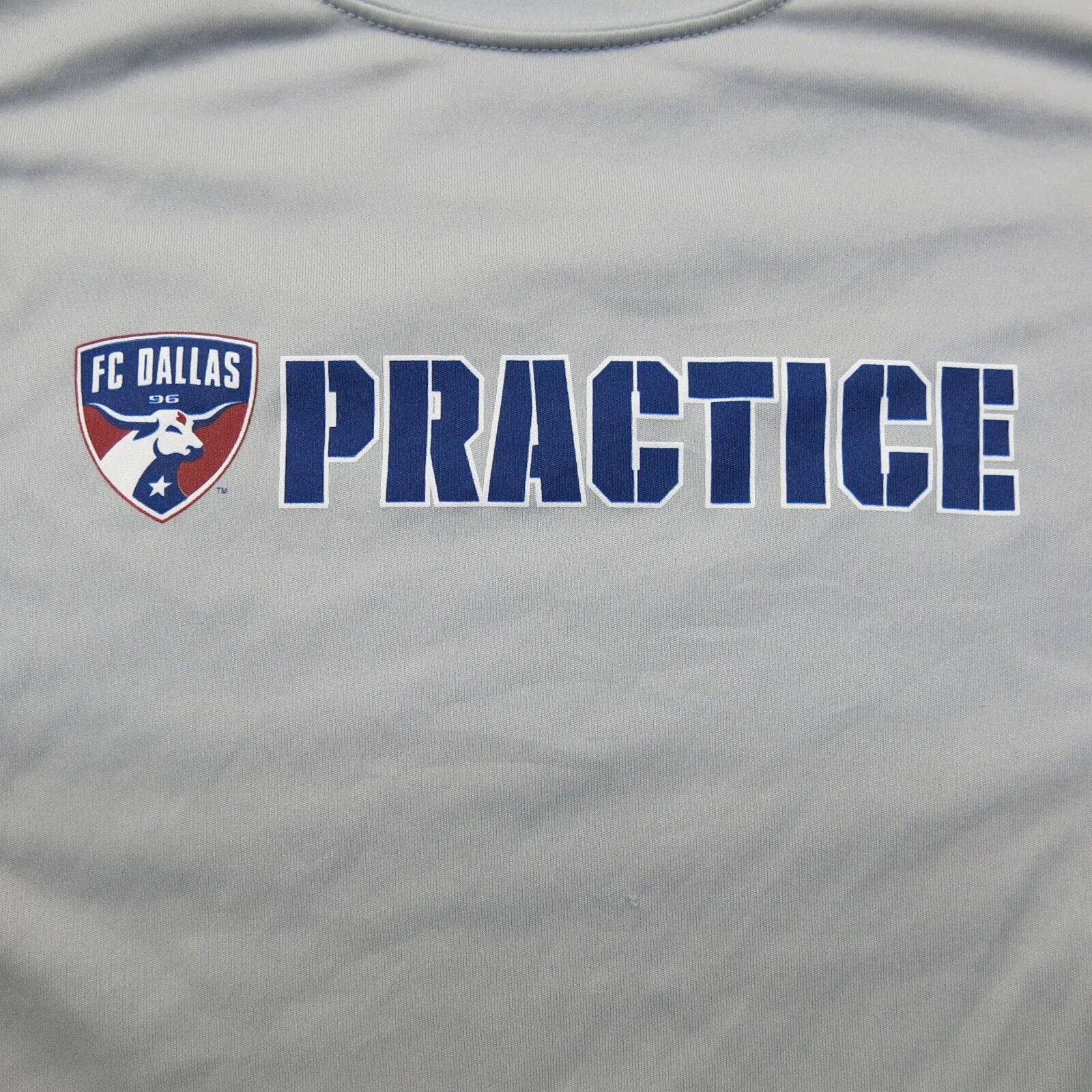Adidas Mens Sportswear FC DALLAS Graphics T Shirt Short Sleeves Gray Size 8
