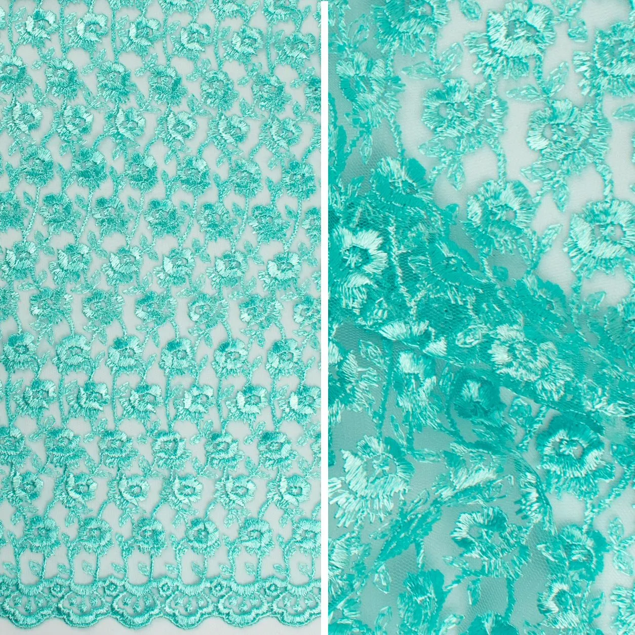 Embroidered Lace SF-2714 Turquoise