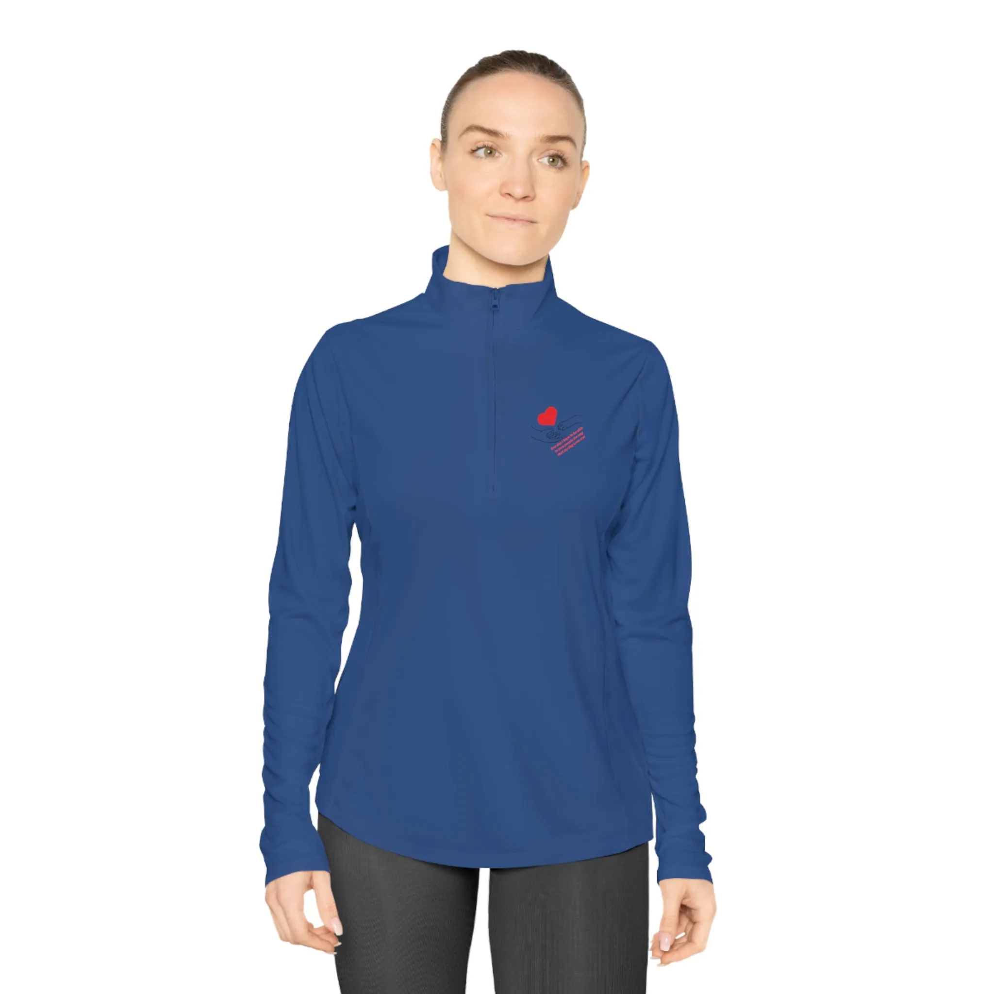 Ladies Quarter-Zip Pullover- My dog loves