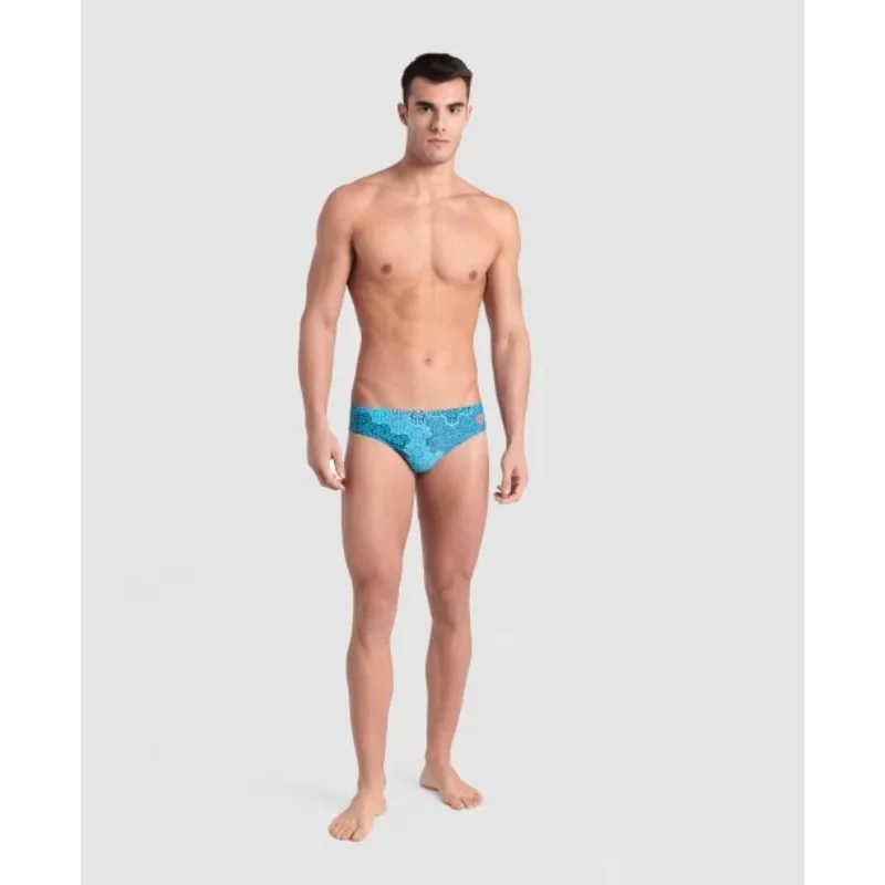 MEN'S ARENA SWIM BRIEF CAMO KIKKO - NAVY/MULTI