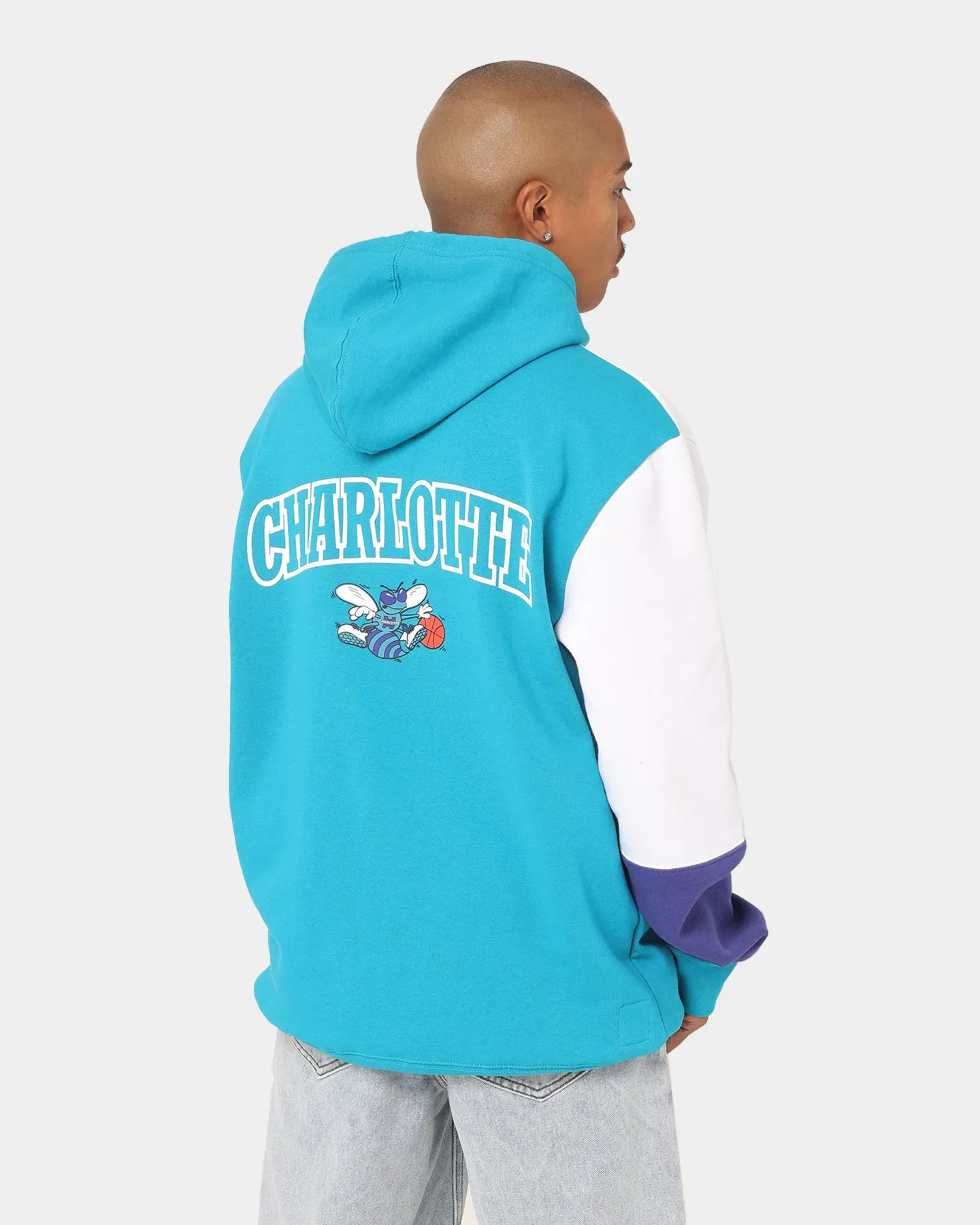 Mitchell & Ness Charlotte Hornets Fusion Fleece 2.0 Hoodie Teal