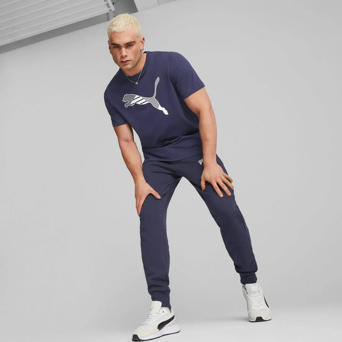 Puma Mass Merchants Men's Sweatpants FL - Navy