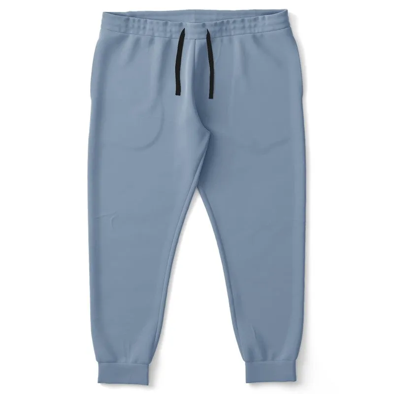 Shaded Pale Pastel Blue Gray Joggers | Unisex | with PLUS sizes | C30M15Y0K30