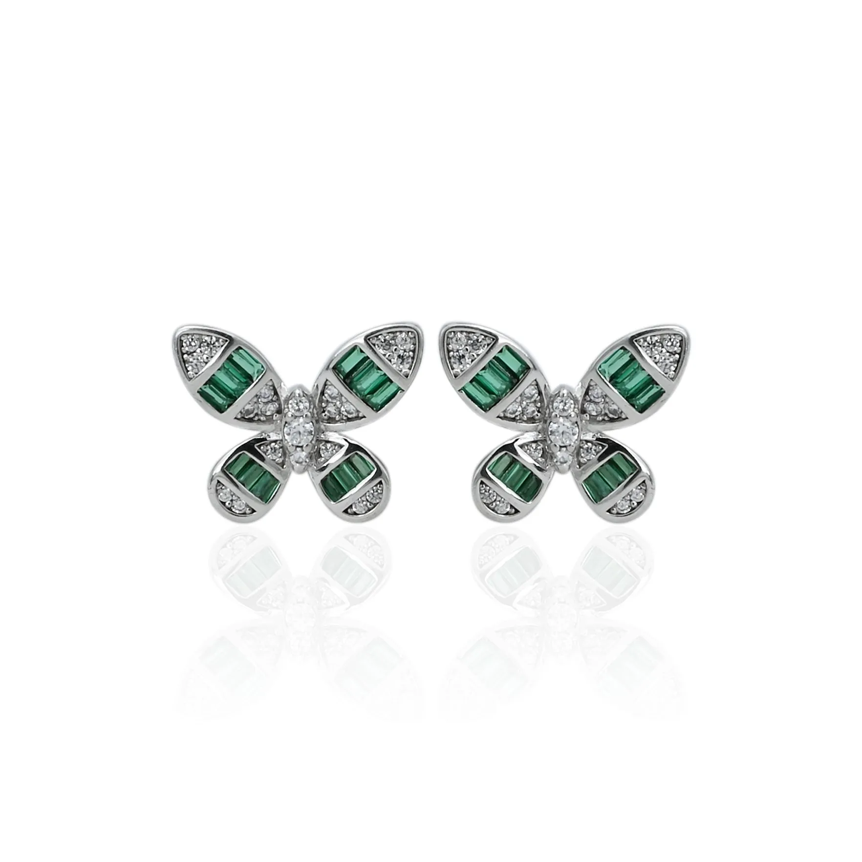 Silver "Green Lantern" Girls Earrings