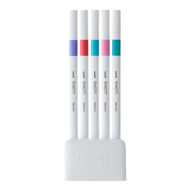 Uni EMOTT Ever Fine Pens, Set of 5